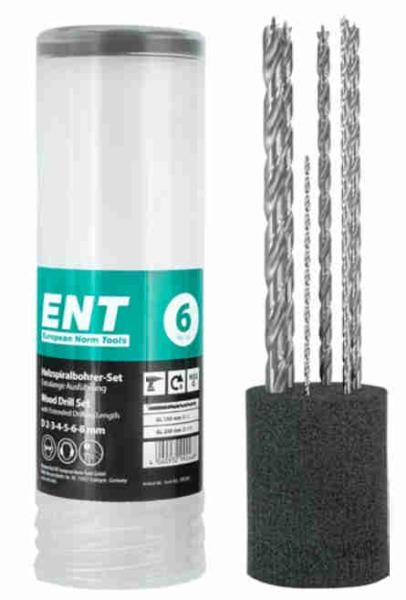 ENT HSS Holzbohrerset 6-tlg. lange Ausführung