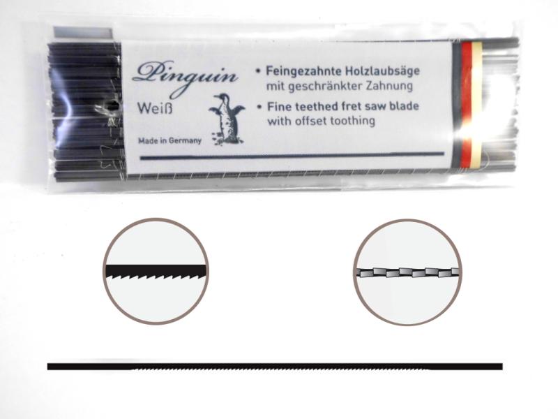 Laubsägeblätter NIQUA PINGUIN WEISS (12 Stück)